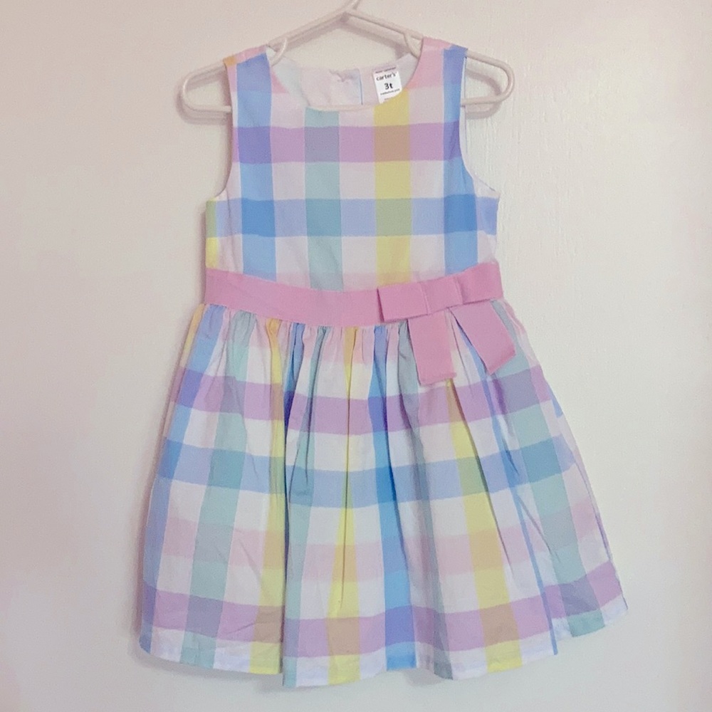 Toddler girl’s gingham dress